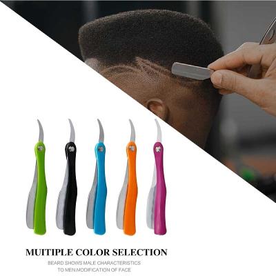 China Metal Twin Blade Barber Knife Straight Razor Stainless Steel Blade Folding Razor Knife Durable Beard Shaving Tools for sale