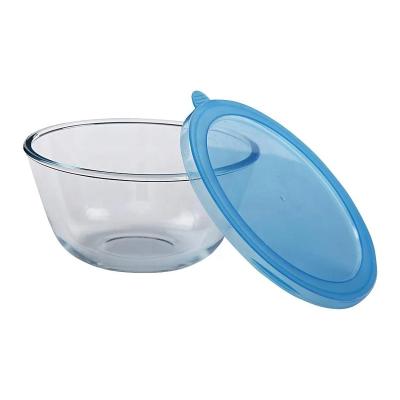 China Borosilicate Microwavable Glass Mixing Salad Bowl for sale