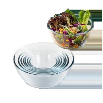 China Microwavable Glass Salad Bowl With Lids Glass Bowl For Cooking, Baking for sale