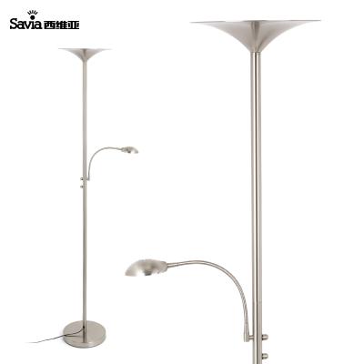 China Savia 30w+5w Modern Iron COB Dimmable Reading Book Floor Lamp Classic Standing Light for Living Room/Coffee Room for sale