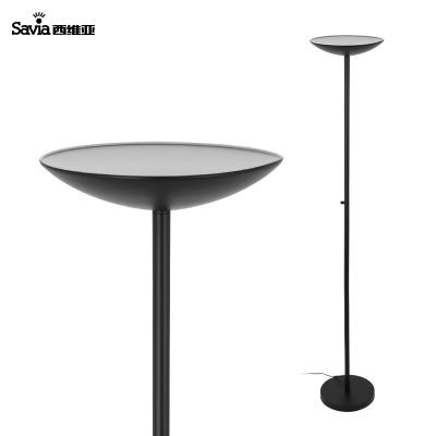 China Savia 220-240V 30w Modern Iron PC COB 3000K 3000lm Standing Dimmable Modern Reading Book Floor Lamp Light For Living Room/Coffee Room for sale