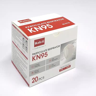 China Earloops Embossing KN95 Respirator Mask With 95% Filtration Efficiency for sale