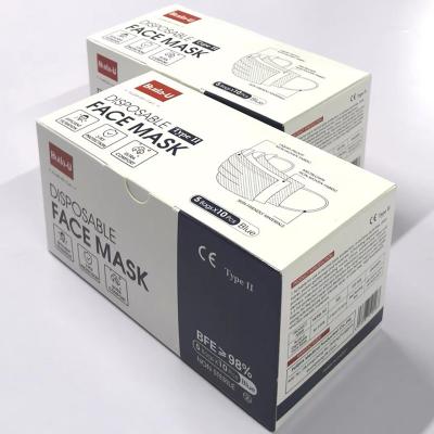 China Máscara de partículas médica del respirador del nivel 2 de ASTM con los lazos 50pcs/Box del oído en venta