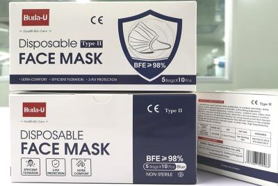 China Índice de filtrado disponible médico de la mascarilla del nivel 2 de Astm alto, máscara del eua En14683 del ce en venta