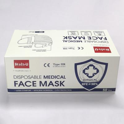 Cina La maschera di protezione chirurgica eliminabile 3PLY EN14683 BFE 98% u.c.e. ha approvato in vendita