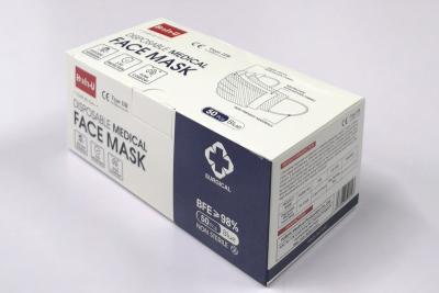 China 3 capas de la mascarilla no tejida quirúrgica, mascarilla protectora con ganchos, certificación del CE del FDA en venta