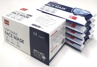 China 3 capas que respiran el minuto médico disponible el 98% de la mascarilla BFE sobre eficacia de la filtración en venta