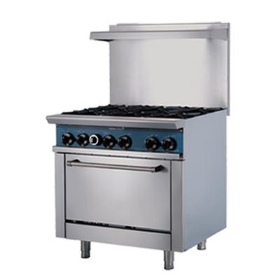 China Gas Cooktops Commercial kitchen 6 Burner Gas range oven range Stove Range with Oven for sale