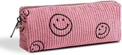 China Smile Pencil Pen Case Office College School Large Storage High Capacity Bag Pouch Holder Box Organizer Makeup Pouch Bag for sale