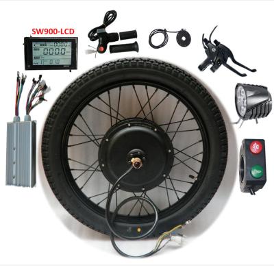 China Retroactive braking 120km/h! High Power60V-96V brushless hub motor 3000w 5000w 8000w e bike conversion kit with 18'19'20'21'26'' 700C28'29 wheel for sale