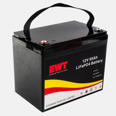 Cina Camioncini elettrici sostituzione 12V LiFePO4 LFP batteria al litio 12,8V 95Ah batteria al litio ferro fosfato con BMS in vendita