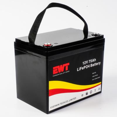 Cina 12V batteria di ricambio di litio ferro fosfato 12,8V 75Ah elettrici ascensori elettrici LiFePO4 batteria di litio LFP in vendita