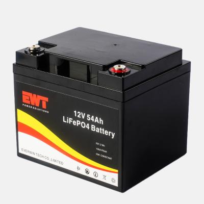 China Home Power System 12V Lithium Iron Phosphate Battery 12.8V 54Ah LiFePO4 LFP Lithium Battery Pack for Solar Storage System for sale