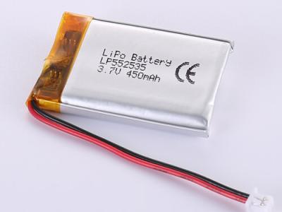 Chine LP552535 3.7v 450mah batterie rechargeable au Li-po à vendre