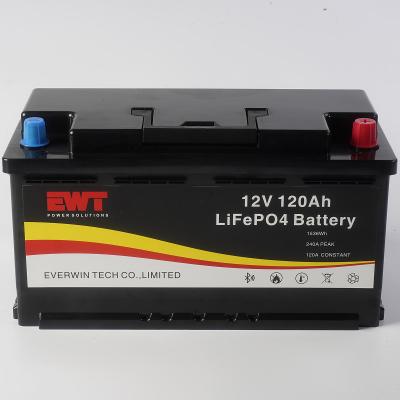 中国 幅広い動作温度範囲 12V 120Ah 容量を持つ Lifepo4 エネルギー貯蔵電池 販売のため