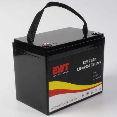 China Lithium-ijzerfosfaatpakket 12V 75AH IFP32700 Oplaadbare batterijpakket Te koop