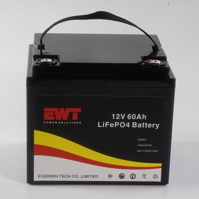 Cina Long cycle life ricaricabile 12v 60ah 768wh lifepo4 batteria per scooter E-bike Golf car in vendita