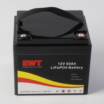 China Versatile 12V 50Ah LiFePO4 Power Type Lithium Iron Phosphate Battery Pack met BMS Oplaadbaar en langdurig Te koop