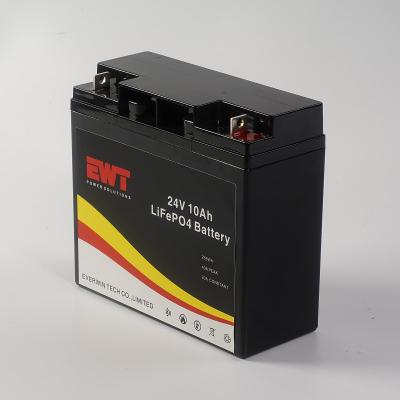 China Pacote de baterias LiFePO4 de 24V 10Ah com BMS para sistemas de energia renovável à venda