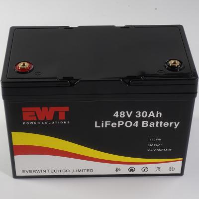 China Lange Lebensdauer wiederaufladbar 48V 30Ah Lifepo4 Batterie für Roller E-Bike Golf Auto zu verkaufen