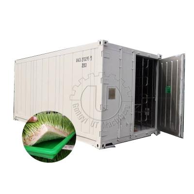 China Indoor Forage Grass Fodder Growing Cabinet Automatic Alfalfa Hydroponic Sprouting System for sale