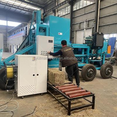 China Combined Silage Baler Wrapper Machine for Hydraulic Straw Alfalfa Cotton Seed Packing for sale