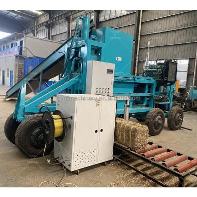 China Verpakking van balen Automatische horizontale Hydraulische Alfalfa Hooi Zaagstof Rijst Husk Cotton Seed Baler Press Machine Te koop