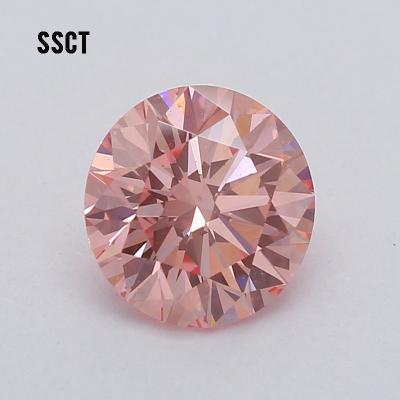 China Sparkling IGI Certificate 0.86ct Wholesale Pink CVD Diamond Lab Developed For Wedding Ring for sale