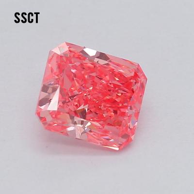 China Arouse Luxury Custom Emerald Cut Pink Diamond For Wedding Ring for sale