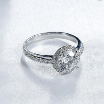 China TRENDY Customized Size Yellow Gold And Platinum Diamond Ring White Band For Wedding for sale