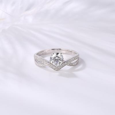 China 2021 New Love Fashion Lab Developed HPHT Synthetic Diamond 18K White Diamond Engagement Ring ZKZS-0001 for sale