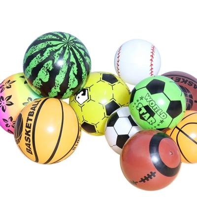 China Promotional Sport Game Logo PVC Printed Inflatable Beach Ball for sale