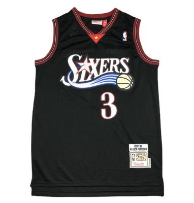 China Philly Sixer Allen Iverson #3 Antibacterial High Quality Men's Dropship Philadelphia 76er Throwback Retro Singlet for sale