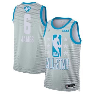 China Dropship Latest Antibacterial American Basketball All Stars Hot Press James 6 Jersey For Man for sale