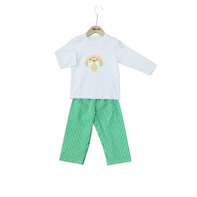 China Customized casual boutique cotton fabric clothing sets kids fall boys and girls clothing sets for sale