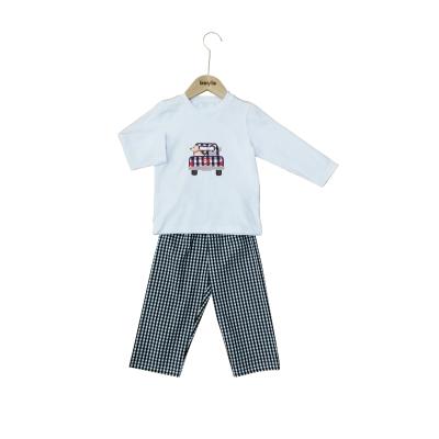 China Wholesale Car Cotton Casual Home Wear Sets For Baby Boy Clothing Kids Clothes Sets for sale