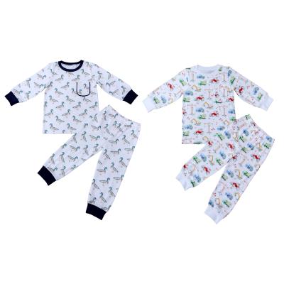 China High Quality Washable Boyis Kids Pajamas Set Cotton Sleepwear Cartoon Print Boys Children Pajamas for sale