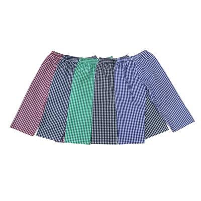 China Wholesales Custom Breathable Cotton Gingham Baby Boys Colorful Woven Pants for sale