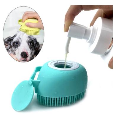 China Viable Wholesale Silicone Material Brush Installed Shower Gel Pet Bath Massager Brush Bath Brush for sale