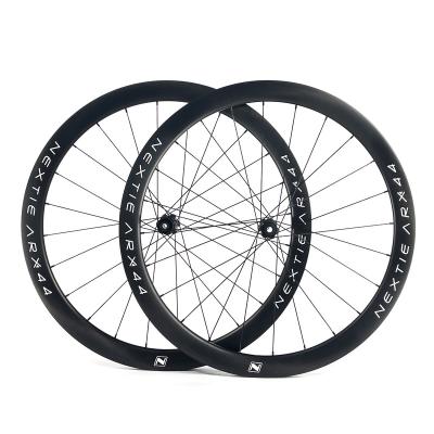 China Road Bikes Toray T800+T700 44mm Depth Carbon Fiber 25mm Ultralight Wide Anvil Bicycle Carbon Wheelset For Road Bike for sale