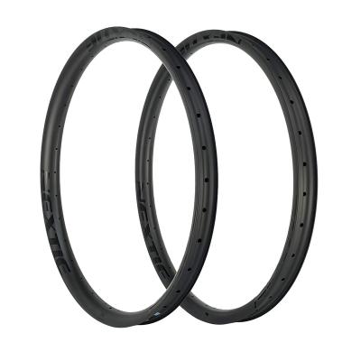 China High Quality Lightweight Wide Asymmetric MTB Bicycle Rim 27mm Deep 45mm Carbon Mountain Bikes Carbon Rims 27.5 For Mountain Bike for sale