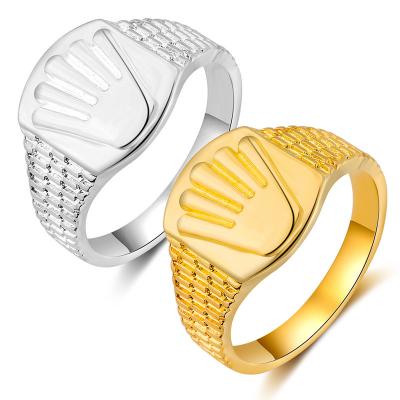 China Environmental Friendly Hip Hop Crown Ring Men And Women / Rock Hip Hop Ring Gold Plated Ring Jewelry for sale