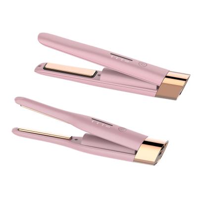 China Auto Shut-off After 60 Minutes Travel Hair Styler USB Portable Rechargeable Cordless Hair Straightener Unplugged Hair Styler Mini Wireless Flat Iron for sale