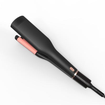 China Reheat 150â „ ƒ In 60s Private Label LCD Hair Curler Round 10MM Rose Gold Titanium Barrel Super Slim Wand Curling Iron for sale