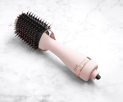 China 2021 Ionic Hot Airbrush Straightening One Step Blow Hair Dryer Brush for sale