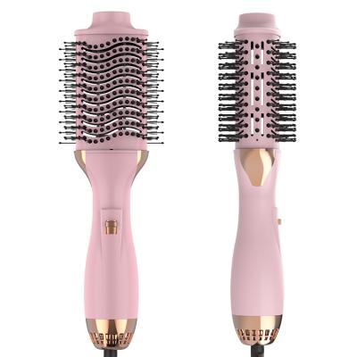 China 2022 Hot Air One Stage Hair Brush Blow Dryer Factory Price Manufacturer Supply Amazon Hair Private Label Ionic Flat Iron Brush for sale