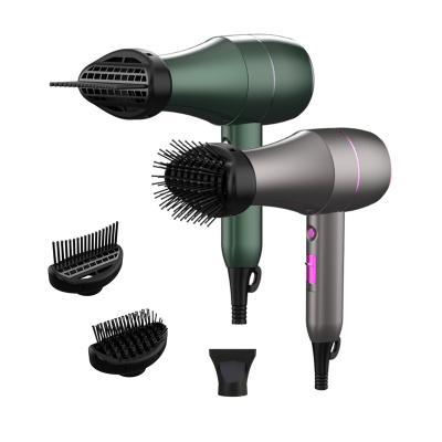 China 1800W Hair Blow Dryer 3 Wholesale Negative Ionic Heat Settings Compact Hair Dryer With Comb Attachments for sale