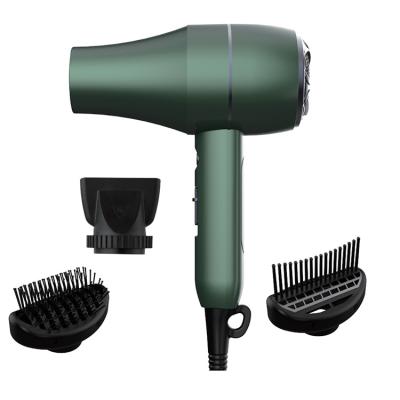 China Custom Ionic High Quality Green Professional Portable Travel Hair Dryer for sale