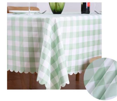 China Wholesale High Quality Waterproof Plain Checkered Tablecloth, PVC Table Cloths For Rectangular Tables for sale