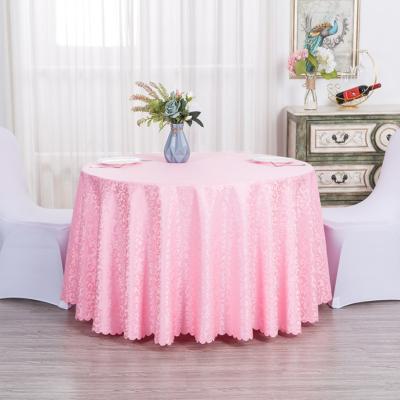 China Hotel restaurant dining room table cloth wholesale waterproof banquet large round solid color wedding tablecloth for sale